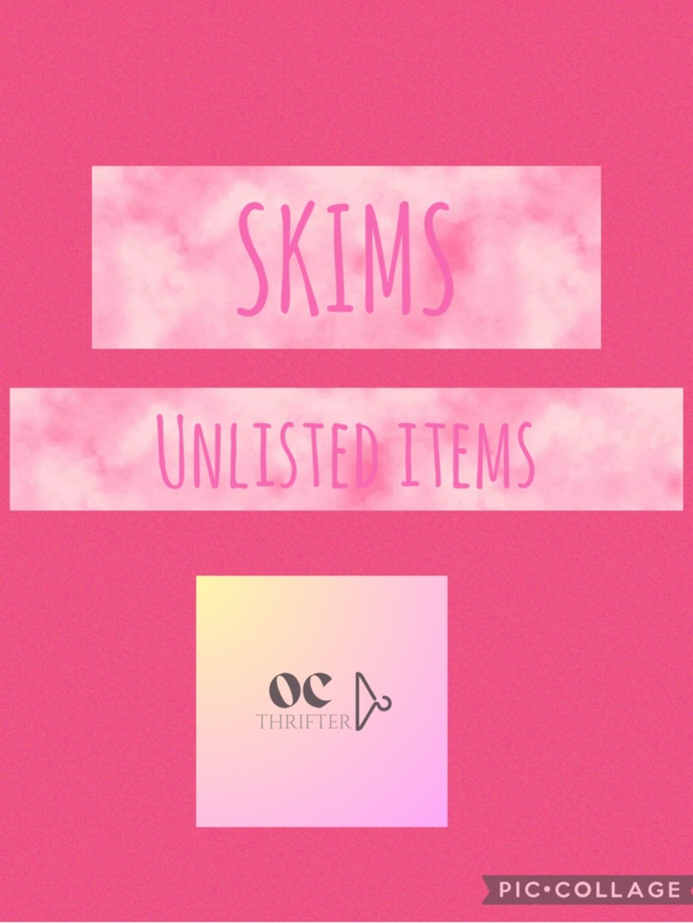 4/29 SKIMS UNLISTED ITEMS
